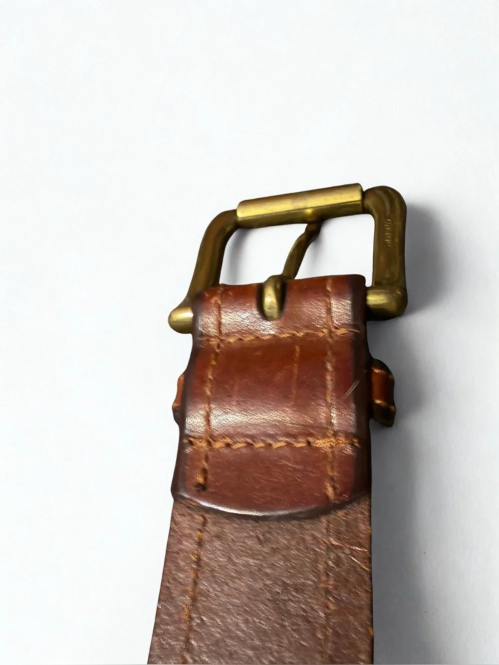 Polo by Ralph Lauren Brown Leather Belt with Brass Buckle